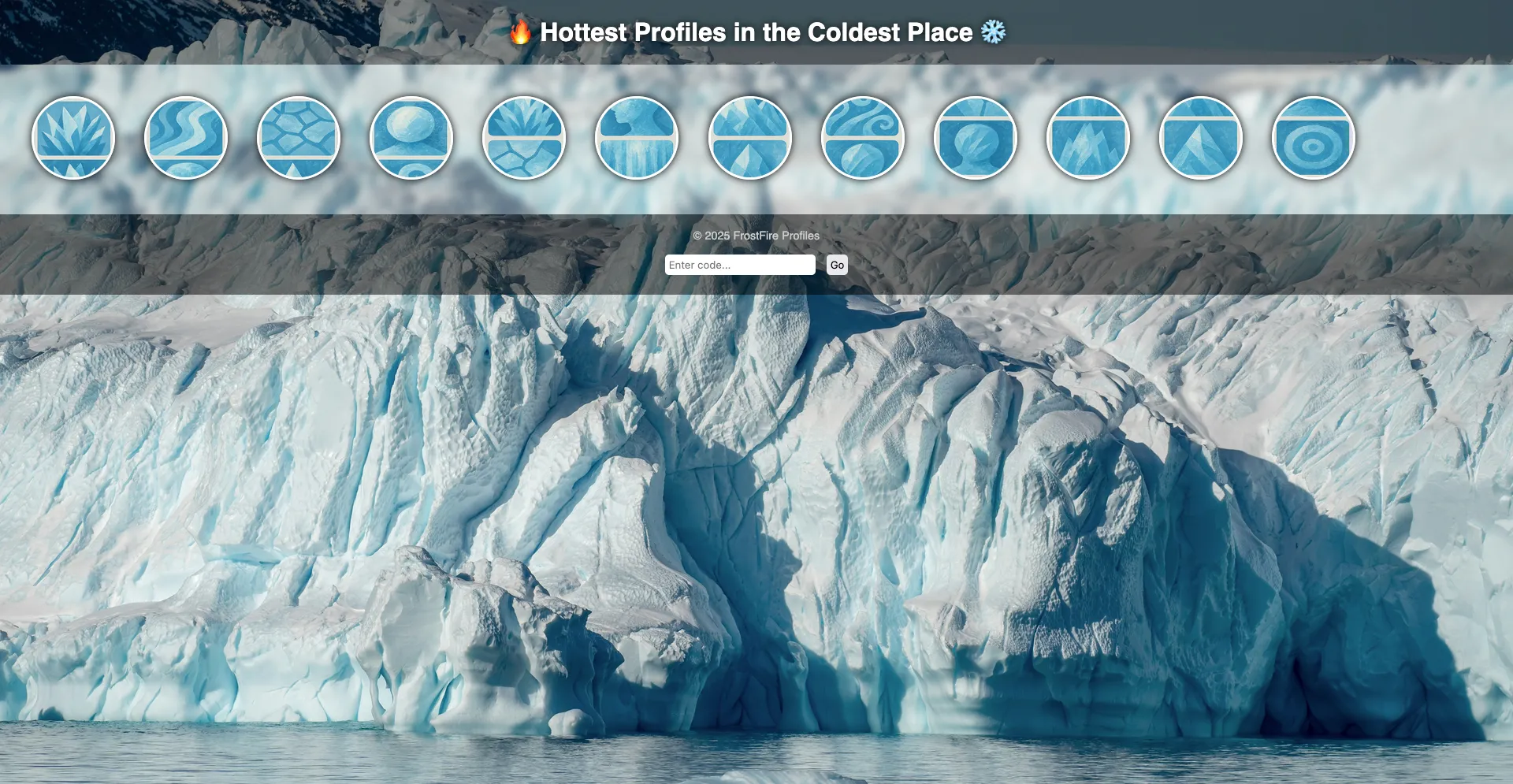 Glacier Profiles Homepage